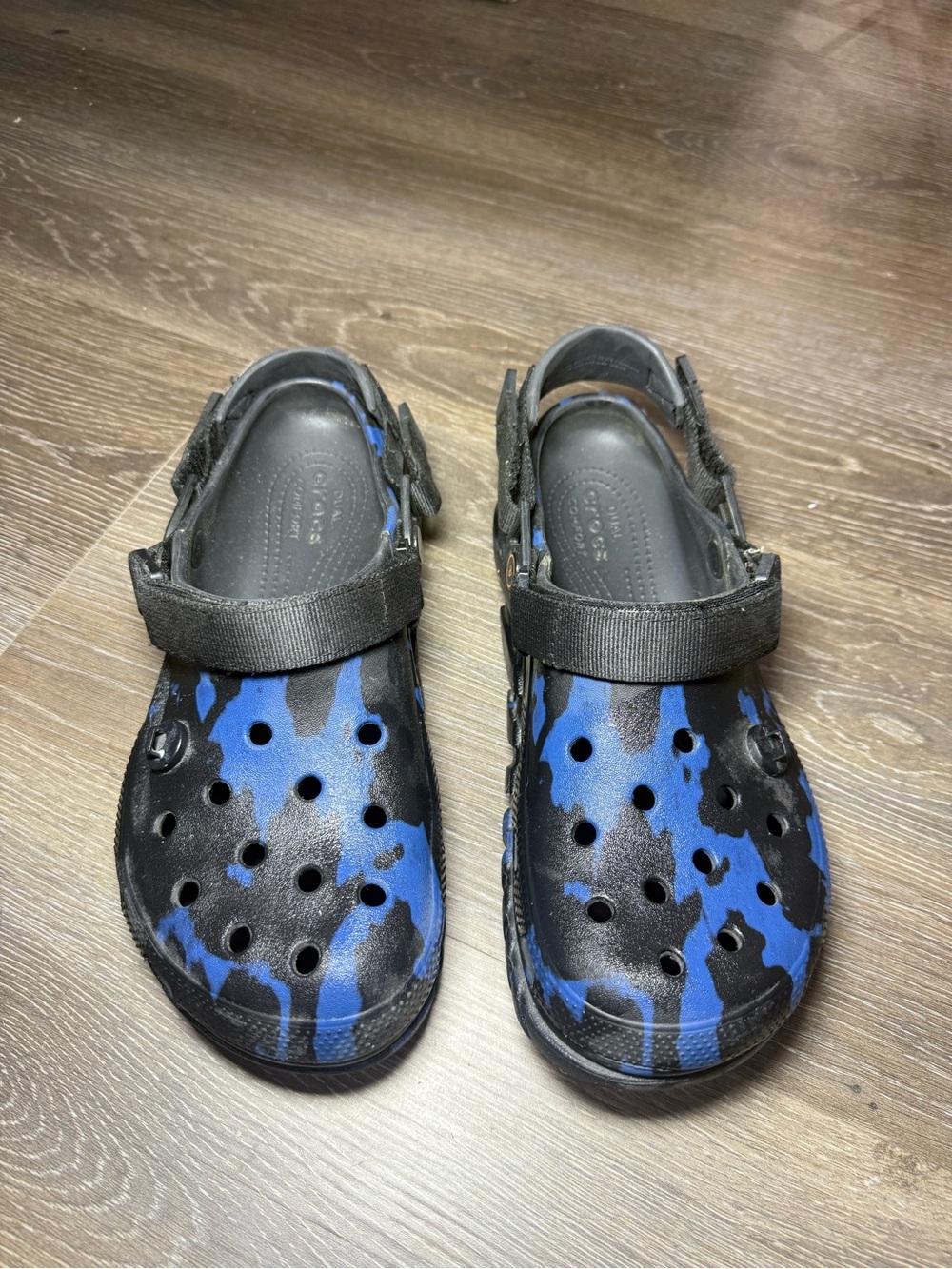 Post Malone X CROCS Black & Blue Camouflage Classic Clog Sandals Limited Edition